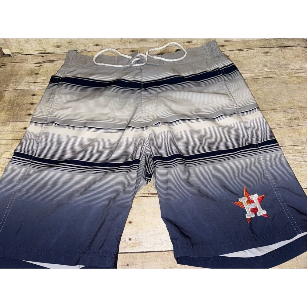 MLB Fans Mens Houston Astros Swim Shorts With Mesh Liner Super Clean Size Medium